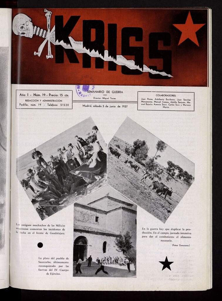 Miniatura de Kriss: semanario de la 5ª División del 5 de junio de 1937
