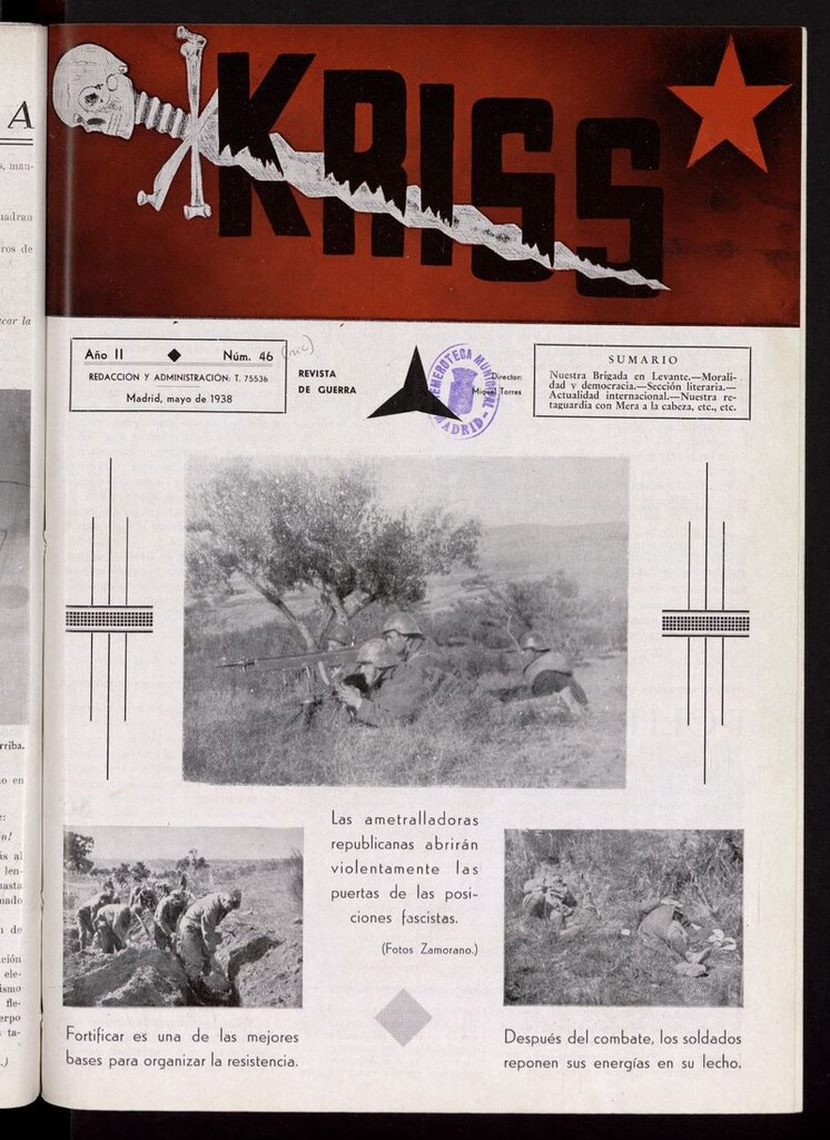 Miniatura de Kriss: semanario de la 5ª División de mayo de 1938