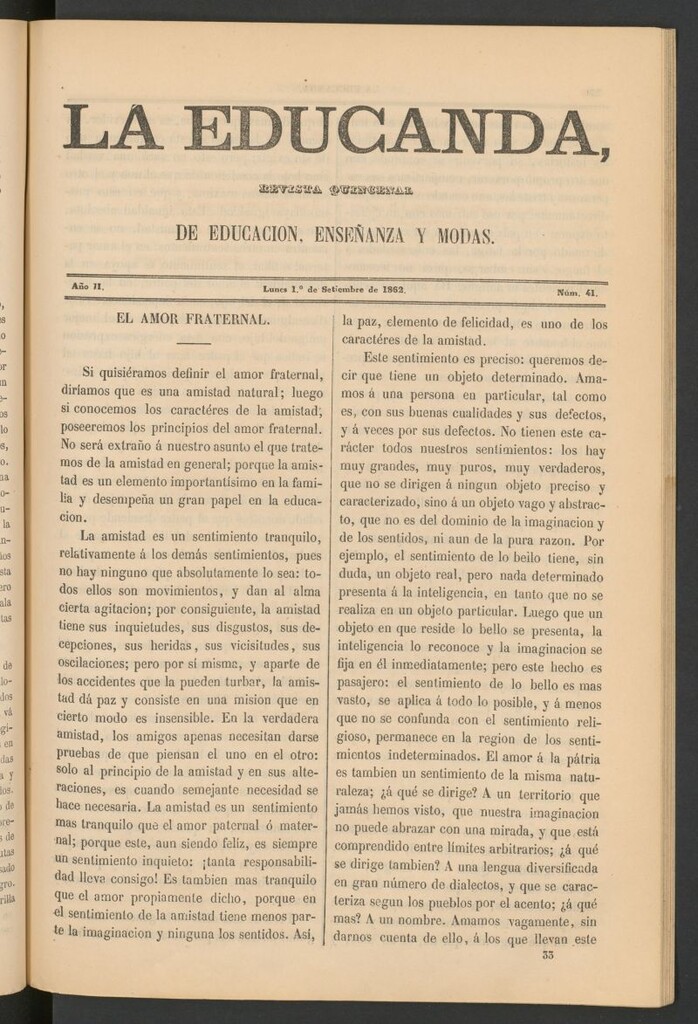 Miniatura de La Educanda: revista de educación del 1 de septiembre de 1862