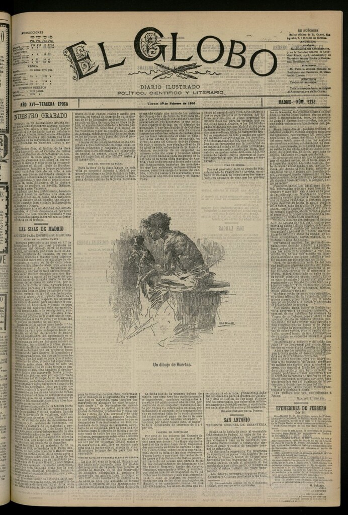Miniatura de El Globo : diario ilustrado del 28 de febrero de 1890, nº 5228
