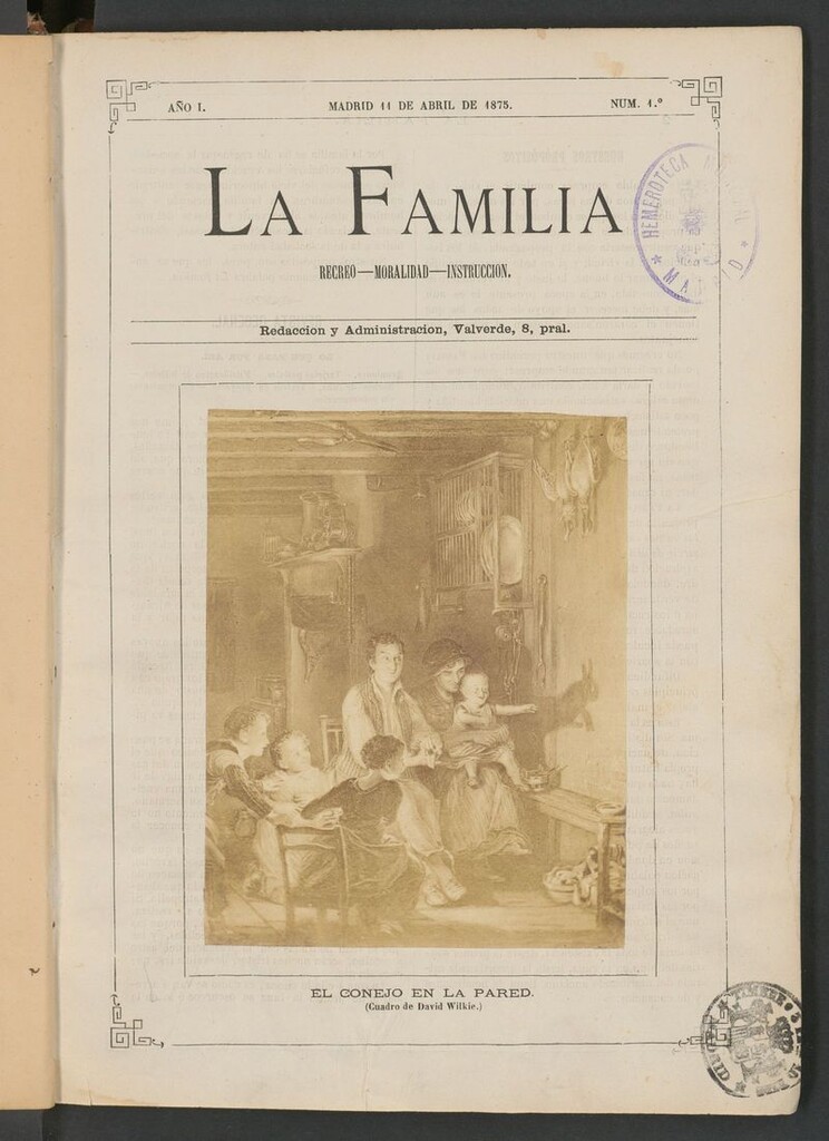 Miniatura de La Familia: revista ilustrada con fotografías del 11 de abril de 1875