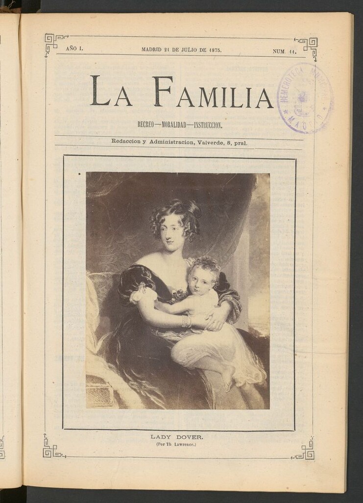 Miniatura de La Familia: revista ilustrada con fotografías del 21 de julio de 1875