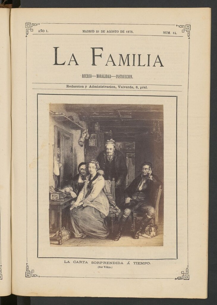 Miniatura de La Familia: revista ilustrada con fotografías del 21 de agosto de 1875