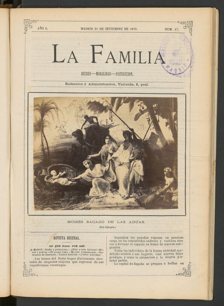 Miniatura de La Familia: revista ilustrada con fotografías del 21 de septiembre de 1875