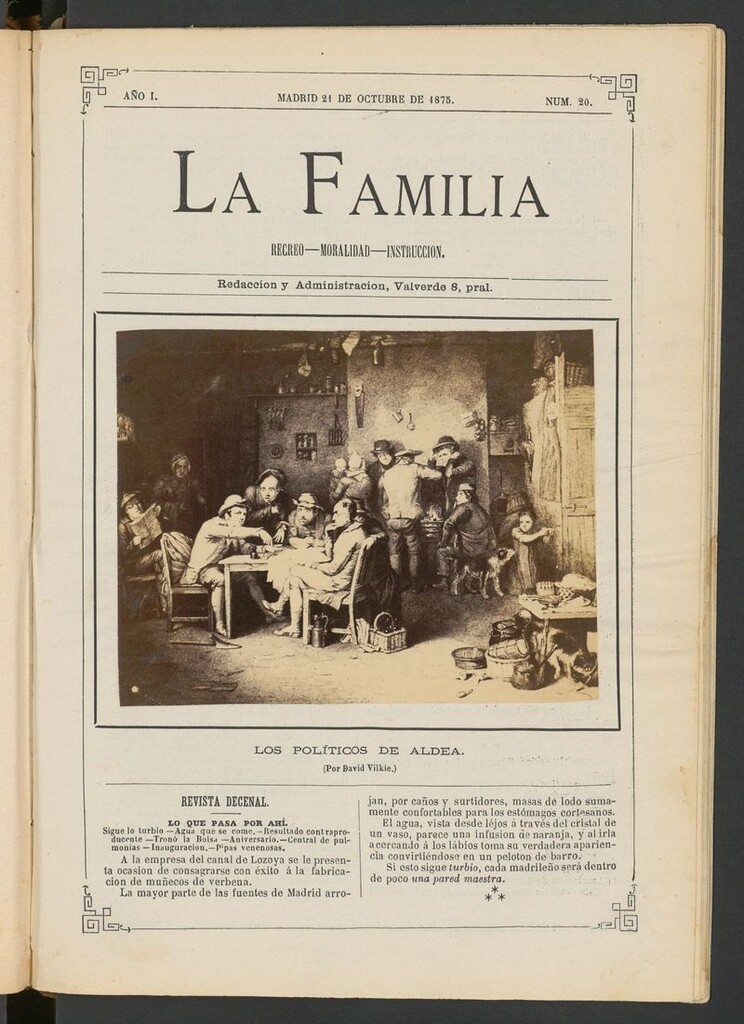 Miniatura de La Familia: revista ilustrada con fotografías del 21 de octubre de 1875