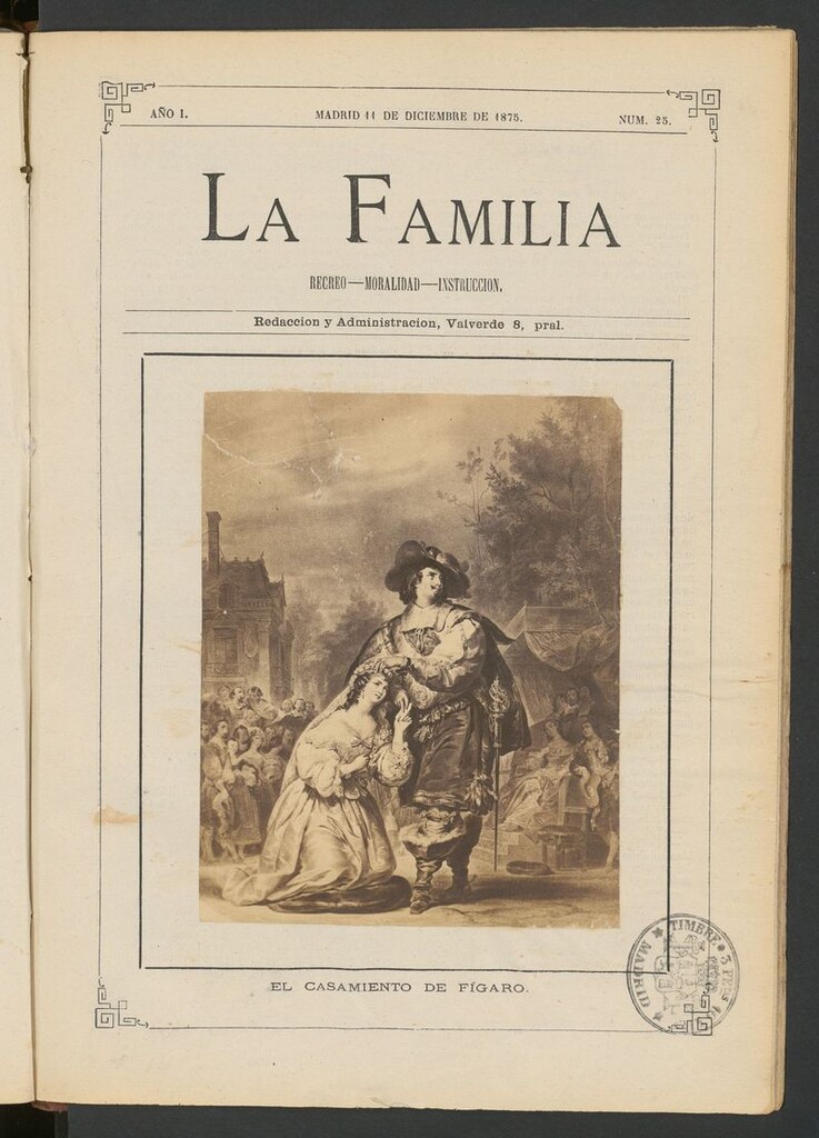 Miniatura de La Familia: revista ilustrada con fotografías del 11 de diciembre de 1875