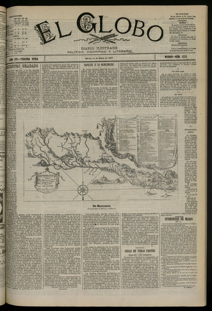 Miniatura de El Globo : diario ilustrado del 11 de marzo de 1890, nº 5239