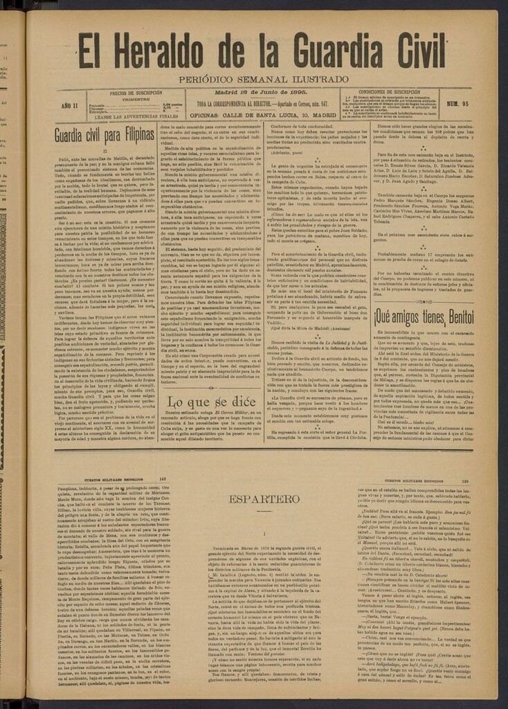 Miniatura de Heraldo de la Guardia Civil del 16 de junio de 1895