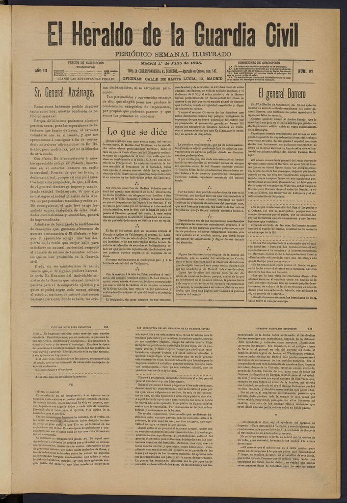 Miniatura de Heraldo de la Guardia Civil del 1 de julio de 1895