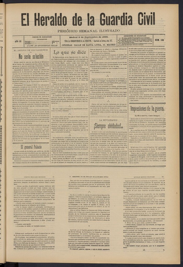 Miniatura de Heraldo de la Guardia Civil del 8 de septiembre de 1895