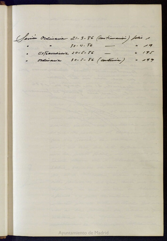Miniatura de Actas de acuerdos del Pleno del Ayuntamiento. Tomo 3 del año 1986 (21 marzo a 30 Mayo)