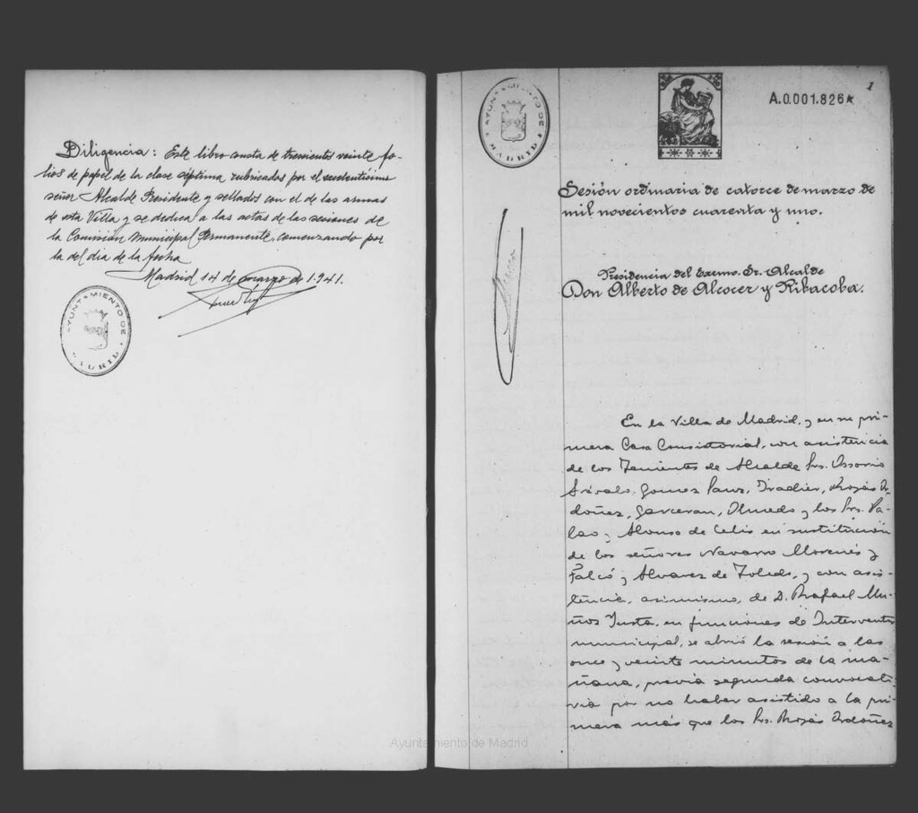 Miniatura de Actas de acuerdos del Ayuntamiento. Tomo 759 del año 1941 (14 marzo a 16 mayo)