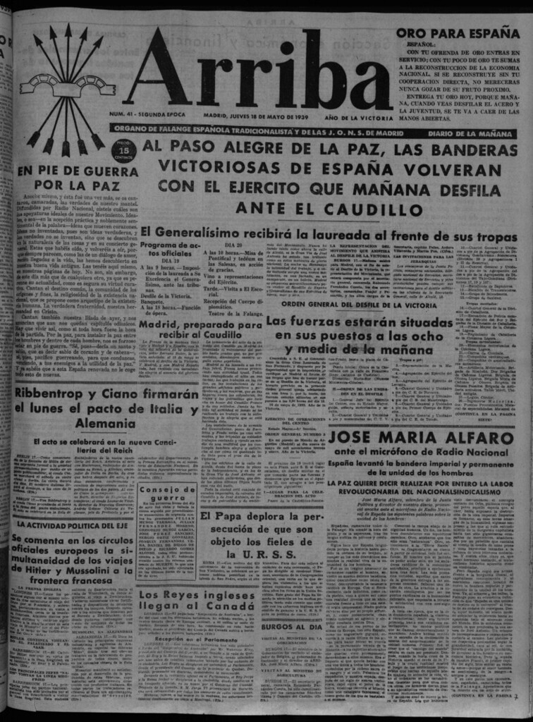 Miniatura de Arriba del 18 de mayo de 1939