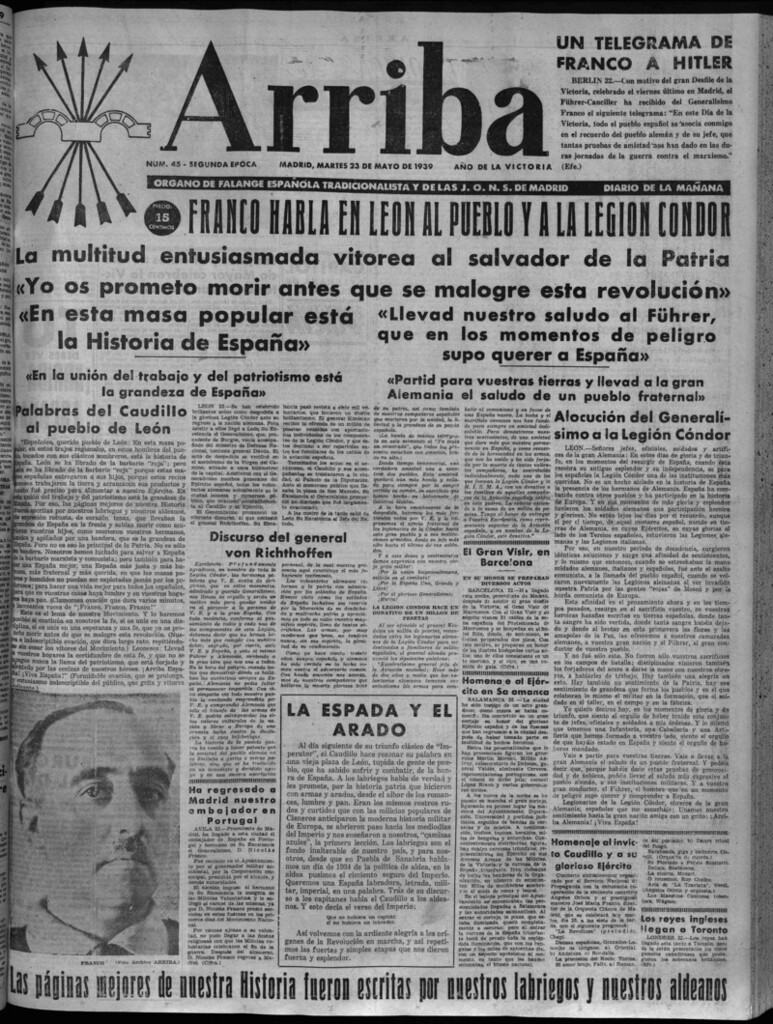 Miniatura de Arriba del 23 de mayo de 1939