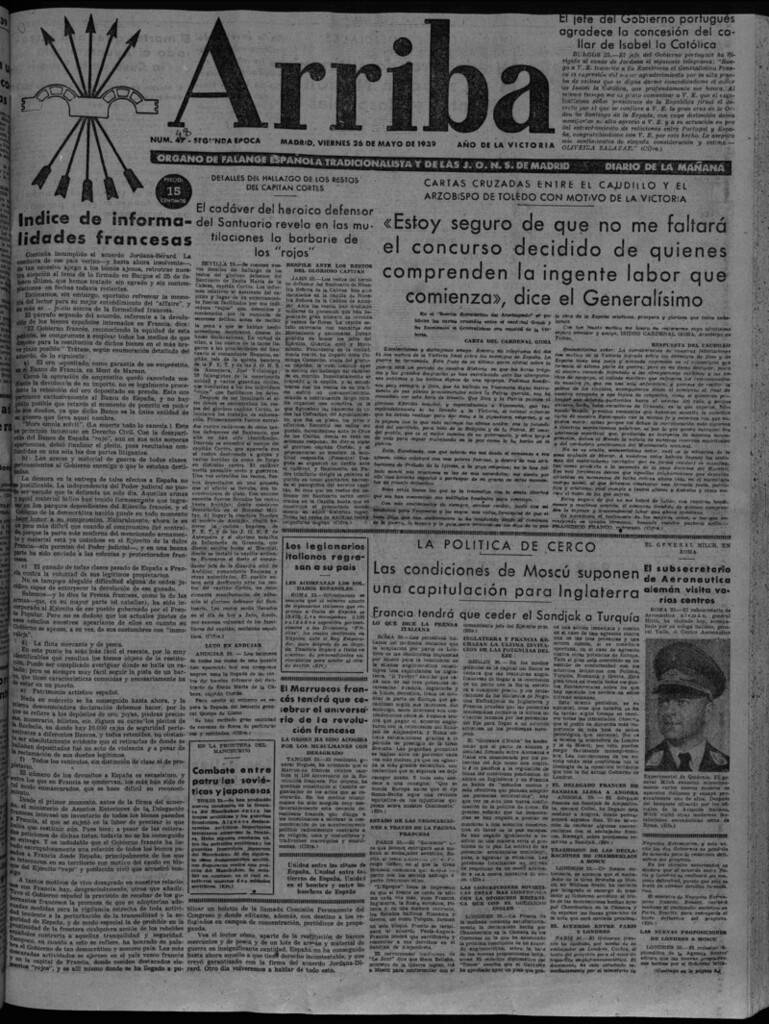 Miniatura de Arriba del 26 de mayo de 1939