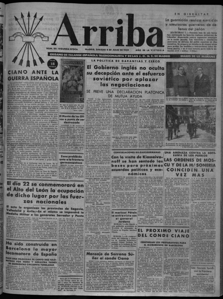 Miniatura de Arriba del 8 de julio de 1939
