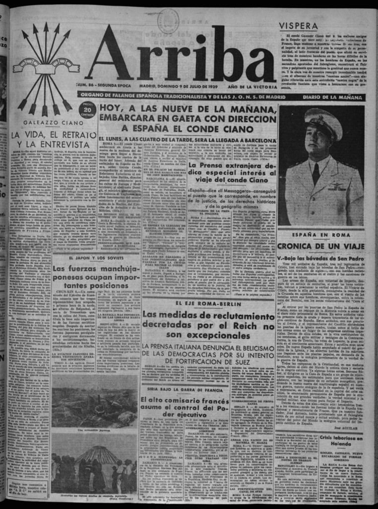 Miniatura de Arriba del 9 de julio de 1939
