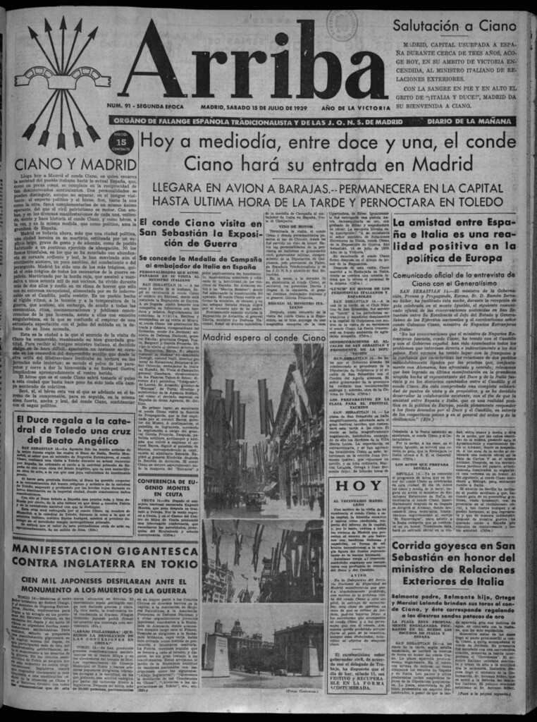 Miniatura de Arriba del 15 de julio de 1939