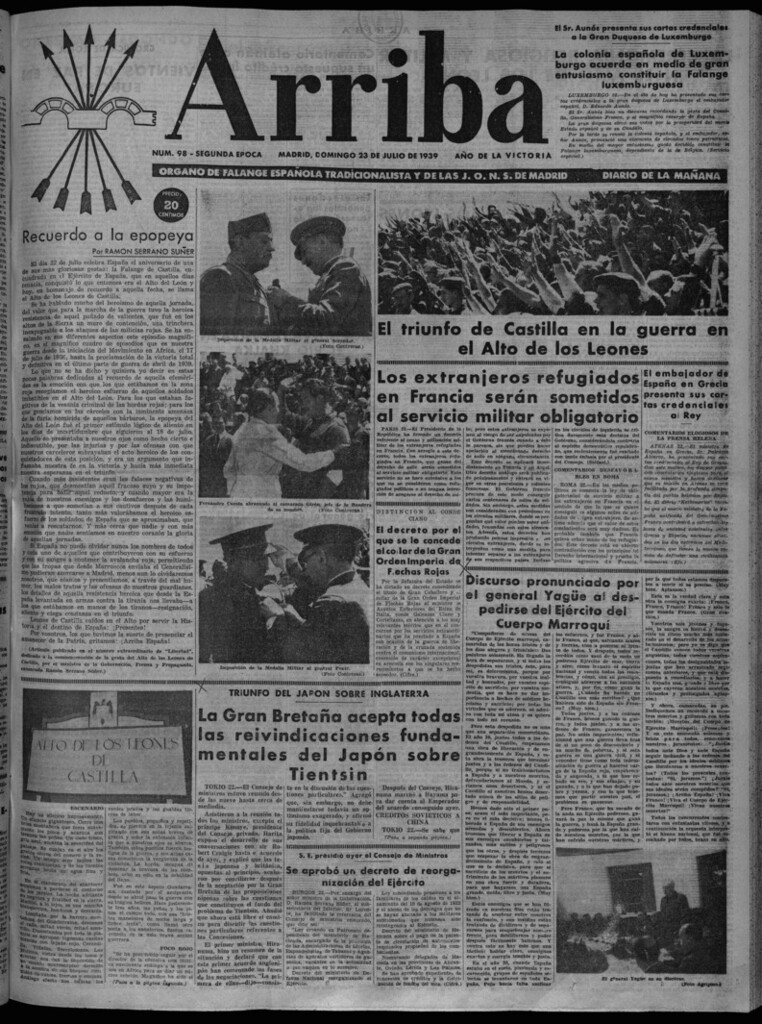 Miniatura de Arriba del 23 de julio de 1939