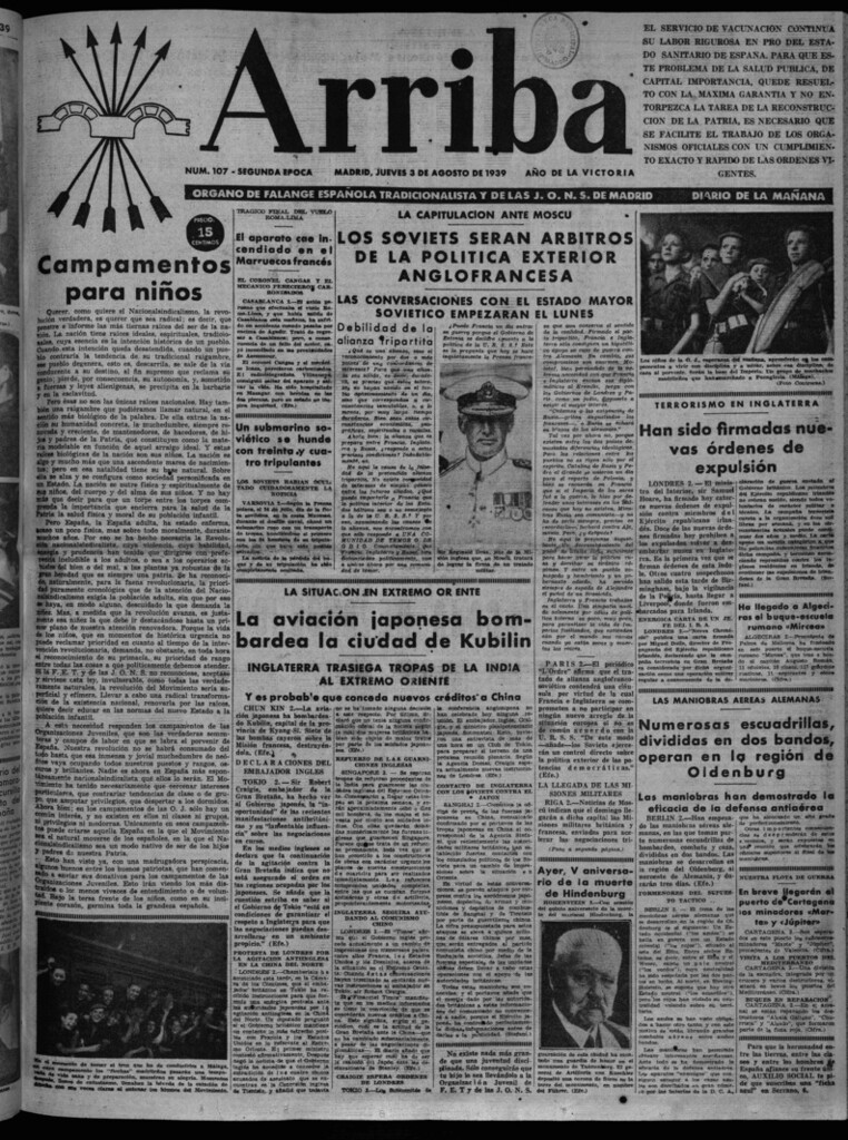 Miniatura de Arriba del 3 de agosto de 1939