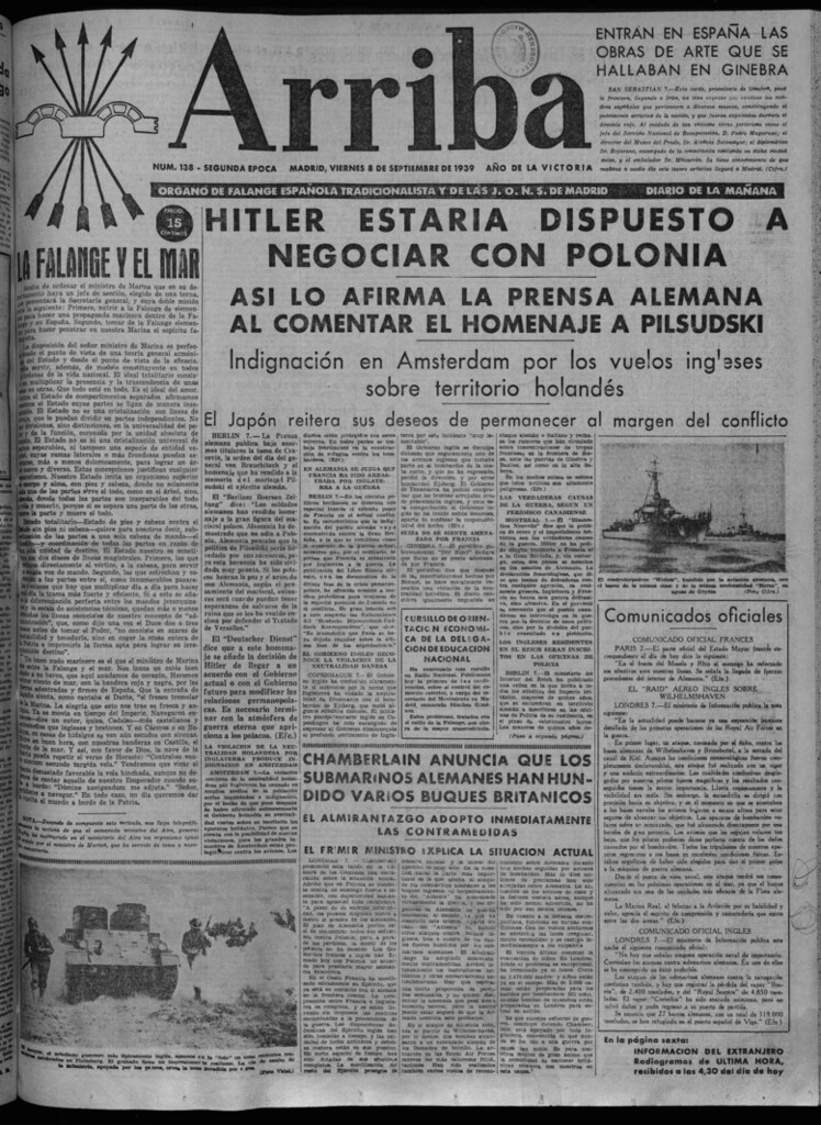 Miniatura de Arriba del 8 de septiembre de 1939