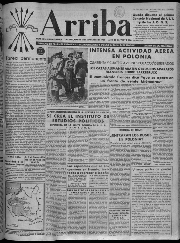 Miniatura de Arriba del 12 de septiembre de 1939