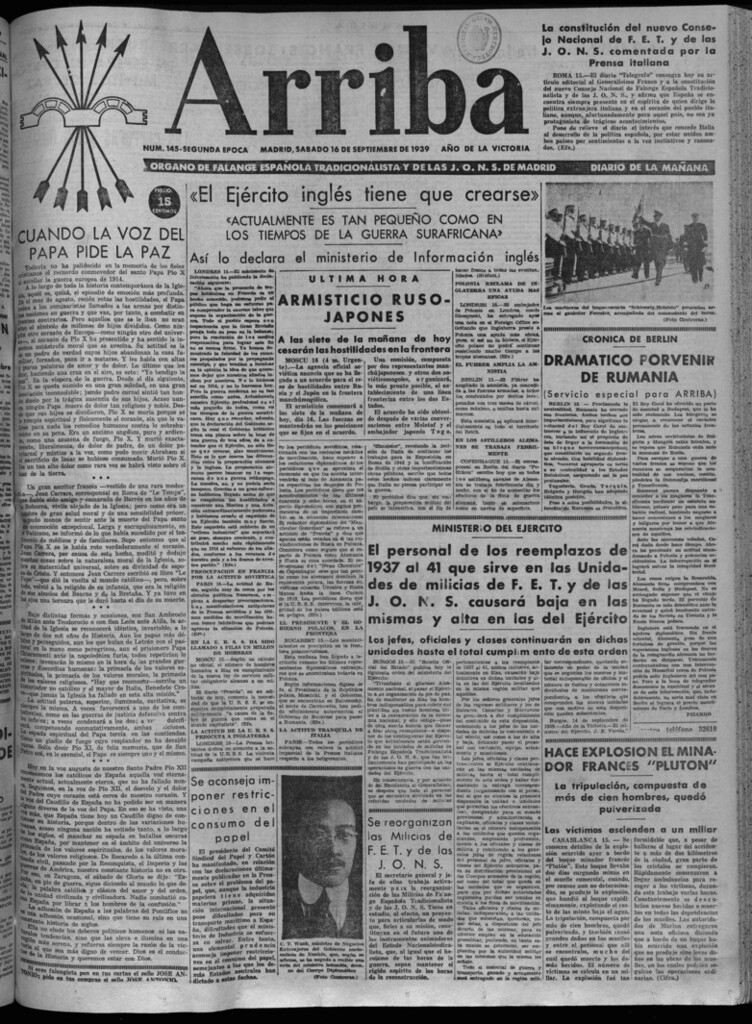 Miniatura de Arriba del 16 de septiembre de 1939