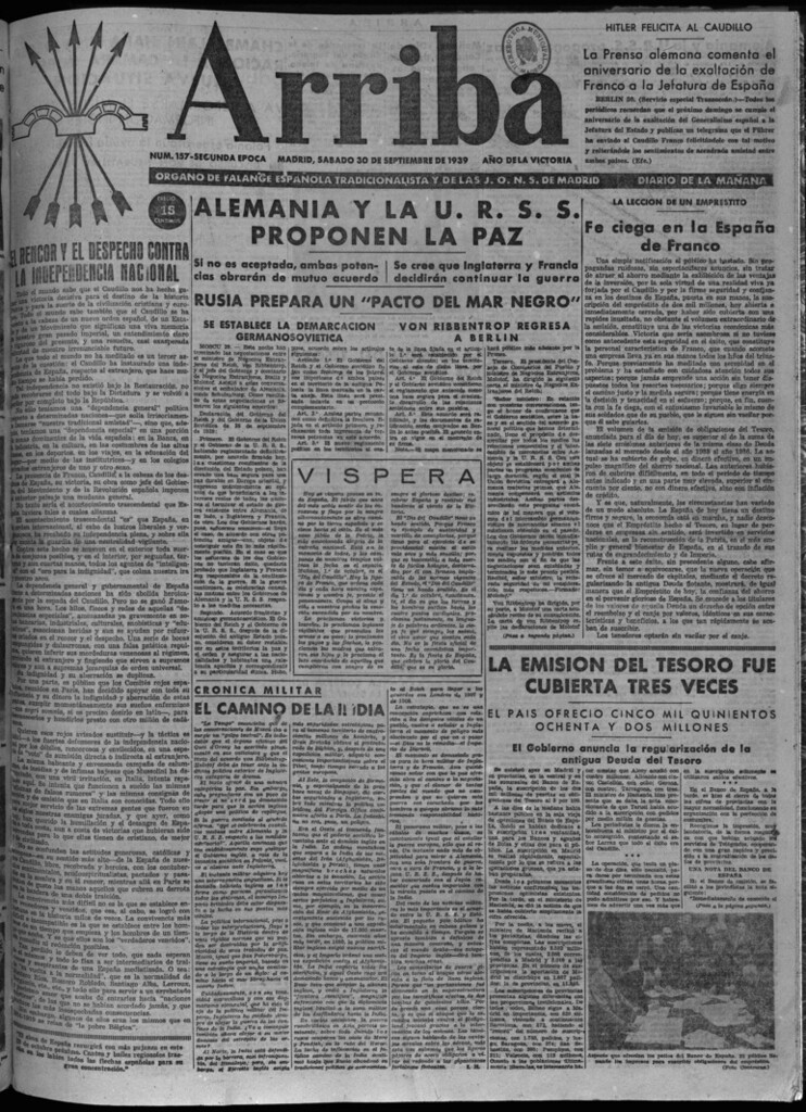 Miniatura de Arriba del 30 de septiembre de 1939