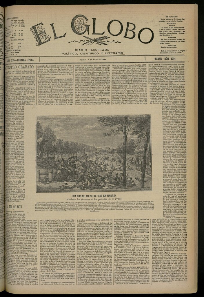 Miniatura de El Globo : diario ilustrado del 2 de mayo de 1890, nº 5291