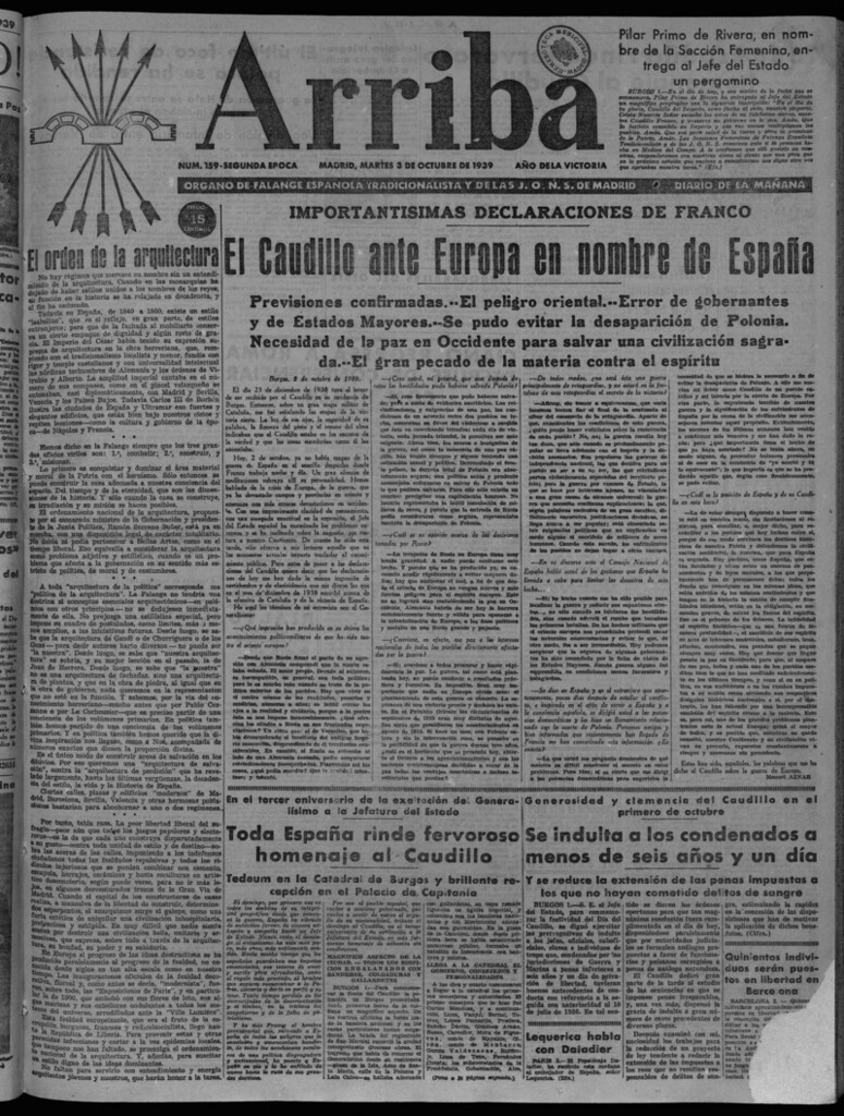 Miniatura de Arriba del 3 de octubre de 1939