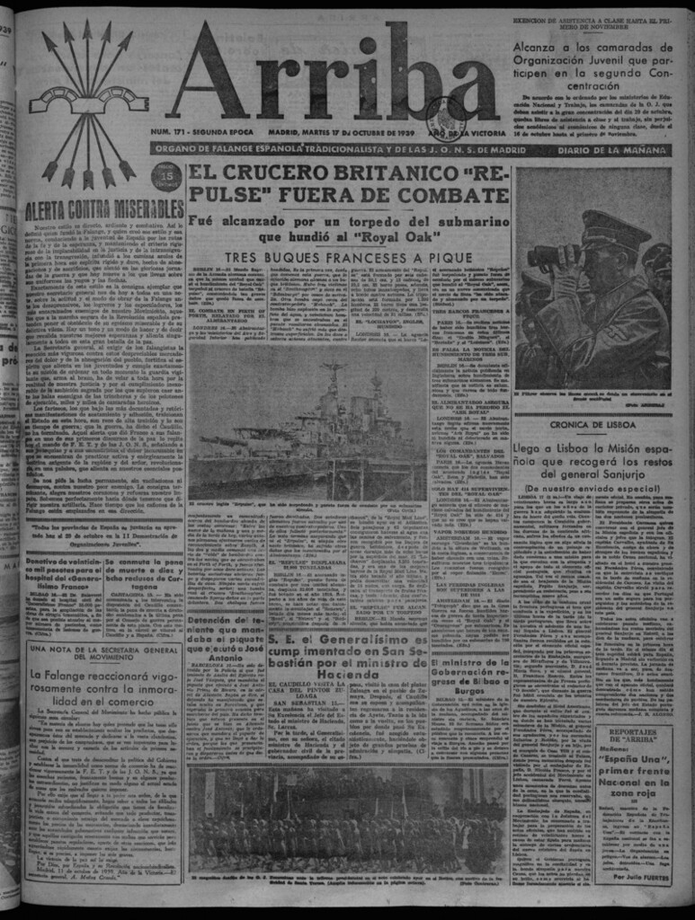 Miniatura de Arriba del 17 de octubre de 1939