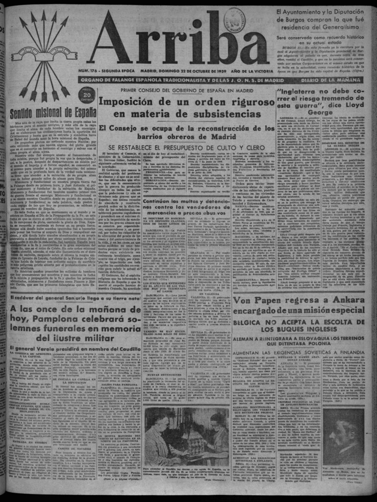 Miniatura de Arriba del 22 de octubre de 1939