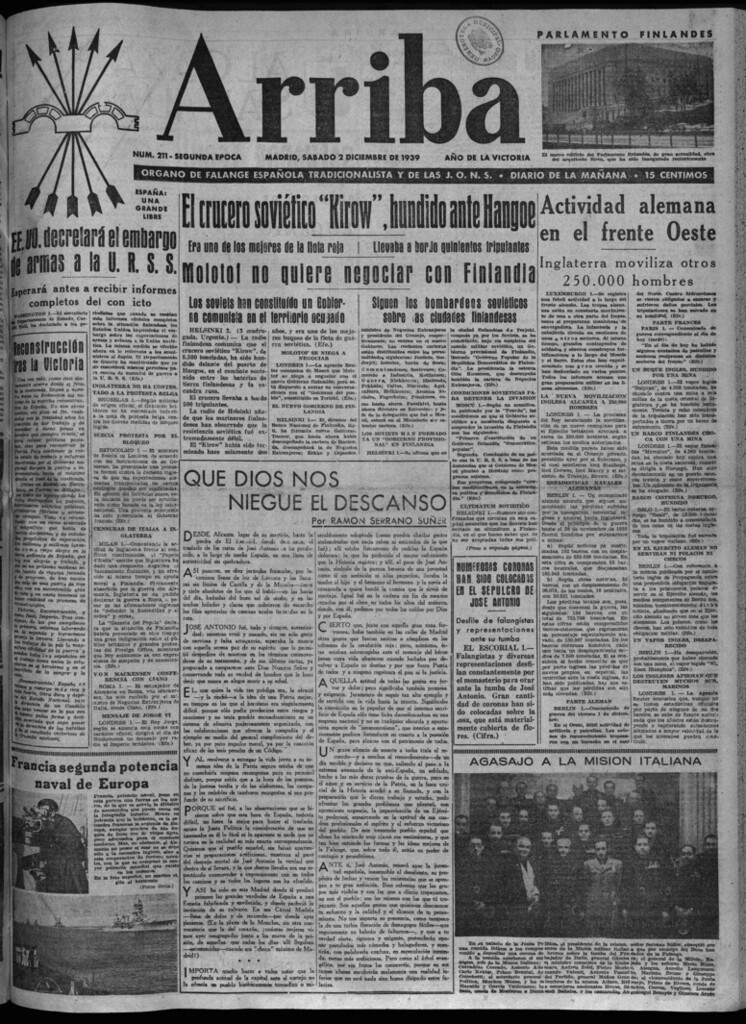 Miniatura de Arriba del 2 de diciembre de 1939