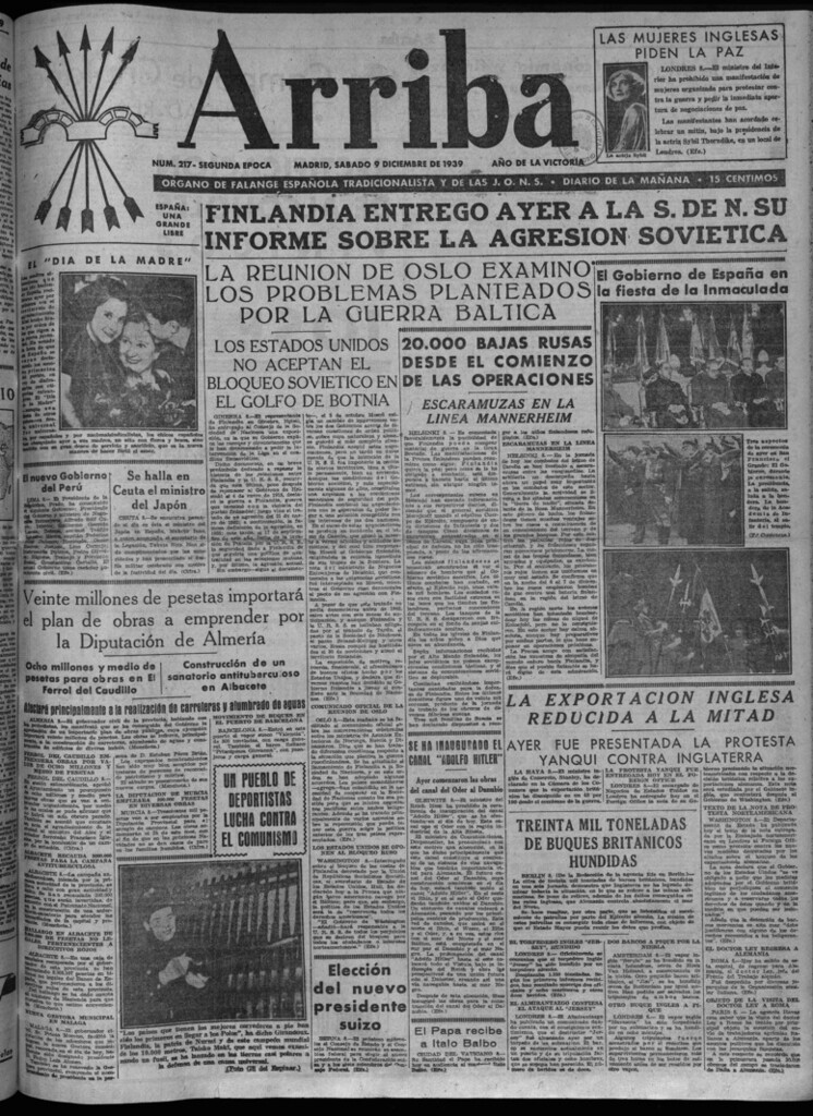 Miniatura de Arriba del 9 de diciembre de 1939