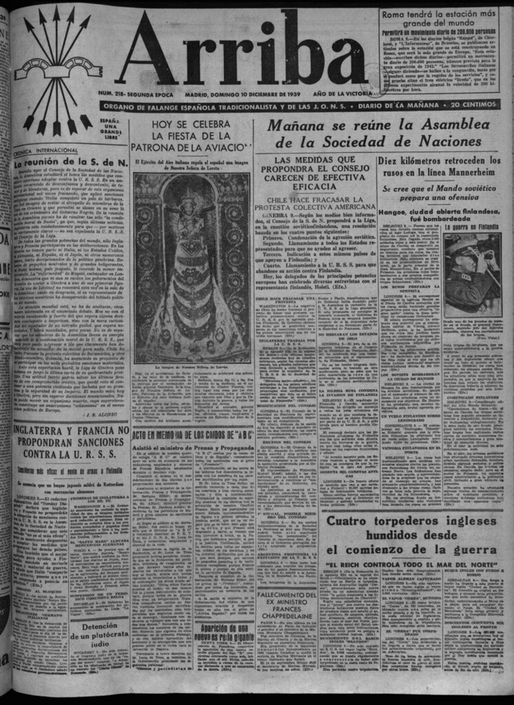 Miniatura de Arriba del 10 de diciembre de 1939