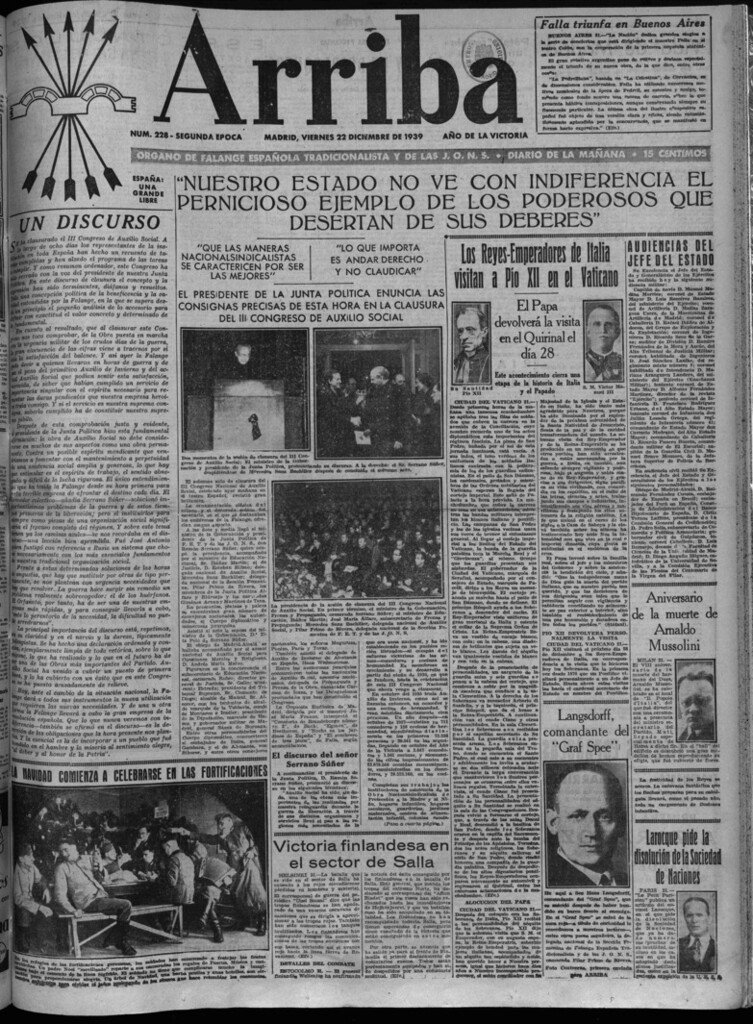 Miniatura de Arriba del 22 de diciembre de 1939