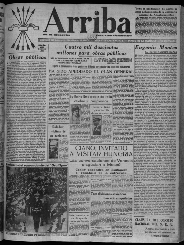 Miniatura de Arriba del 9 de enero de 1940