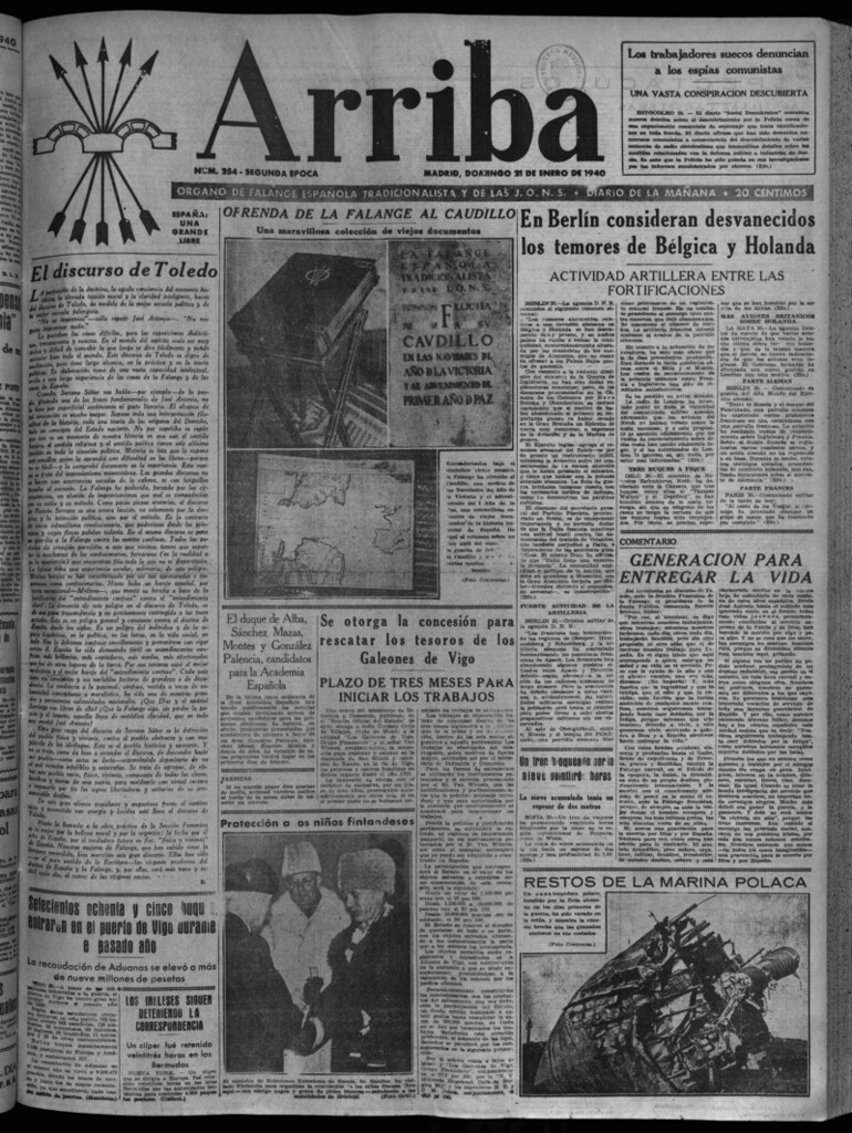 Miniatura de Arriba del 21 de enero de 1940