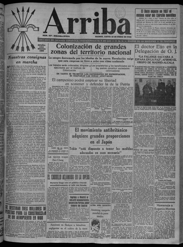 Miniatura de Arriba del 25 de enero de 1940