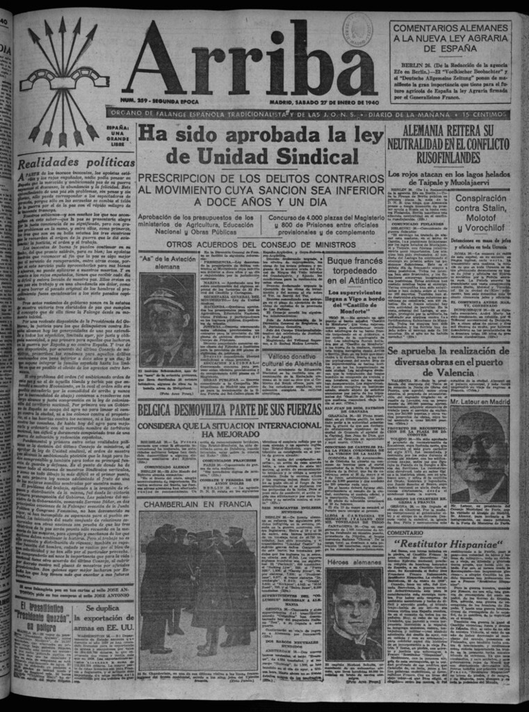Miniatura de Arriba del 27 de enero de 1940