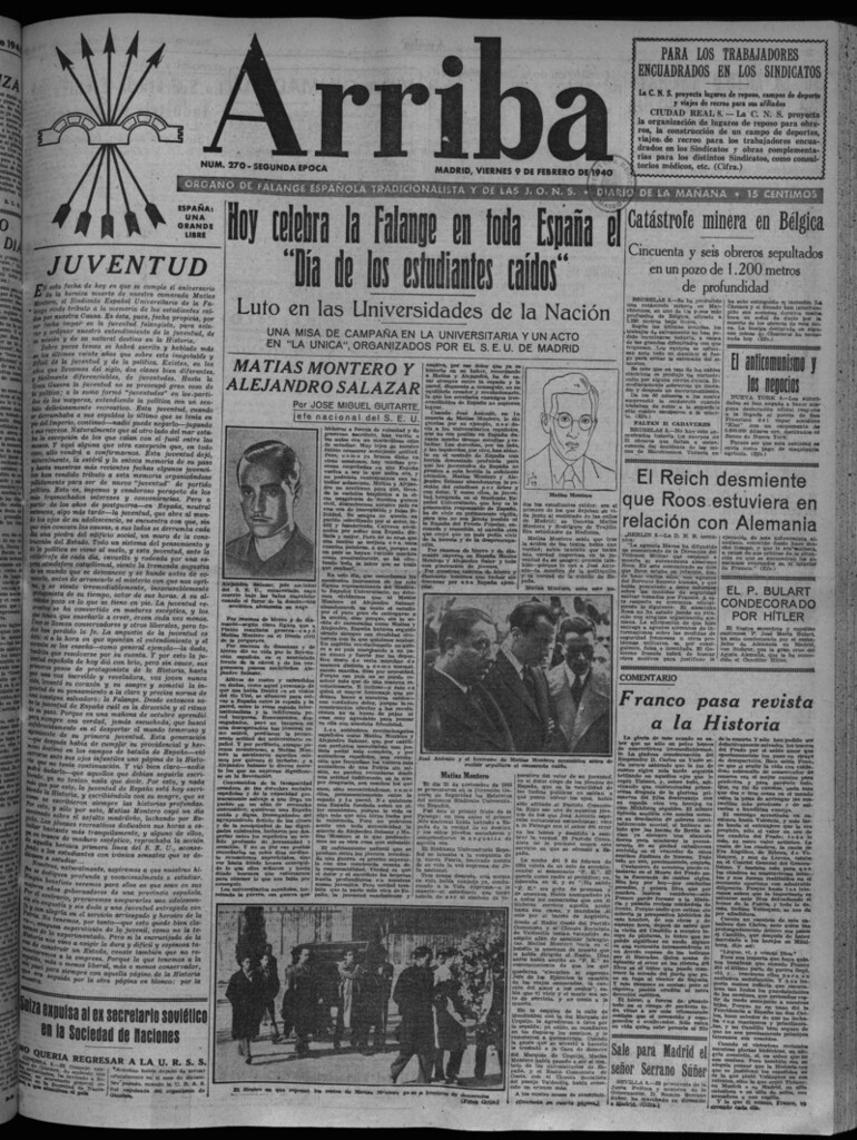 Miniatura de Arriba del 9 de febrero de 1940