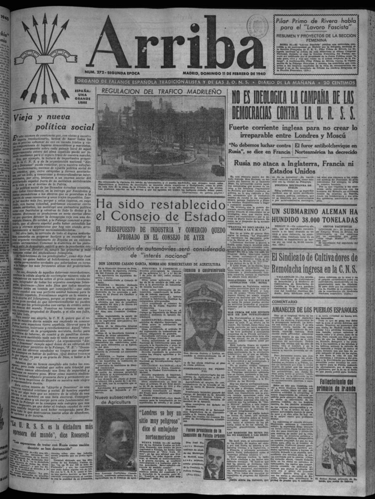Miniatura de Arriba del 11 de febrero de 1940