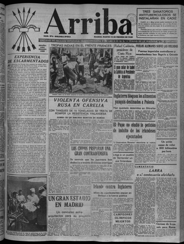 Miniatura de Arriba del 13 de febrero de 1940