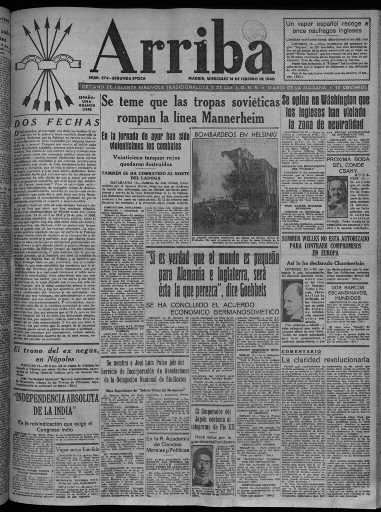 Miniatura de Arriba del 14 de febrero de 1940