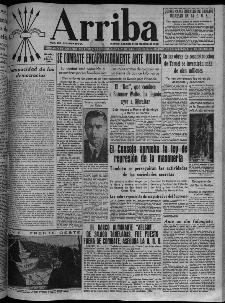 Miniatura de Arriba del 24 de febrero de 1940