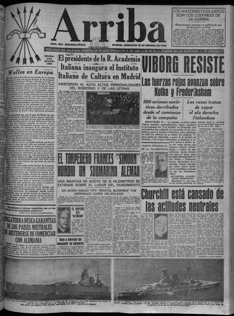Miniatura de Arriba del 28 de febrero de 1940