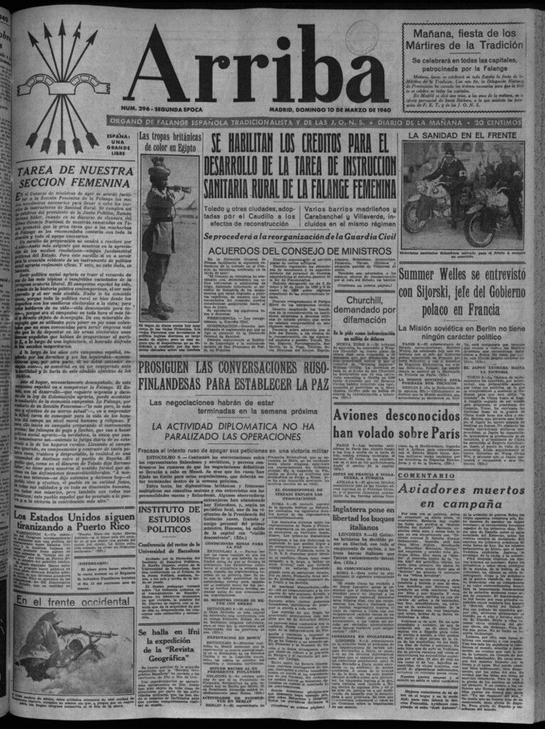 Miniatura de Arriba del 10 de marzo de 1940