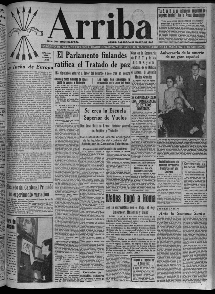 Miniatura de Arriba del 16 de marzo de 1940
