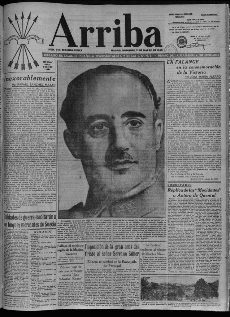 Miniatura de Arriba del 31 de marzo de 1940