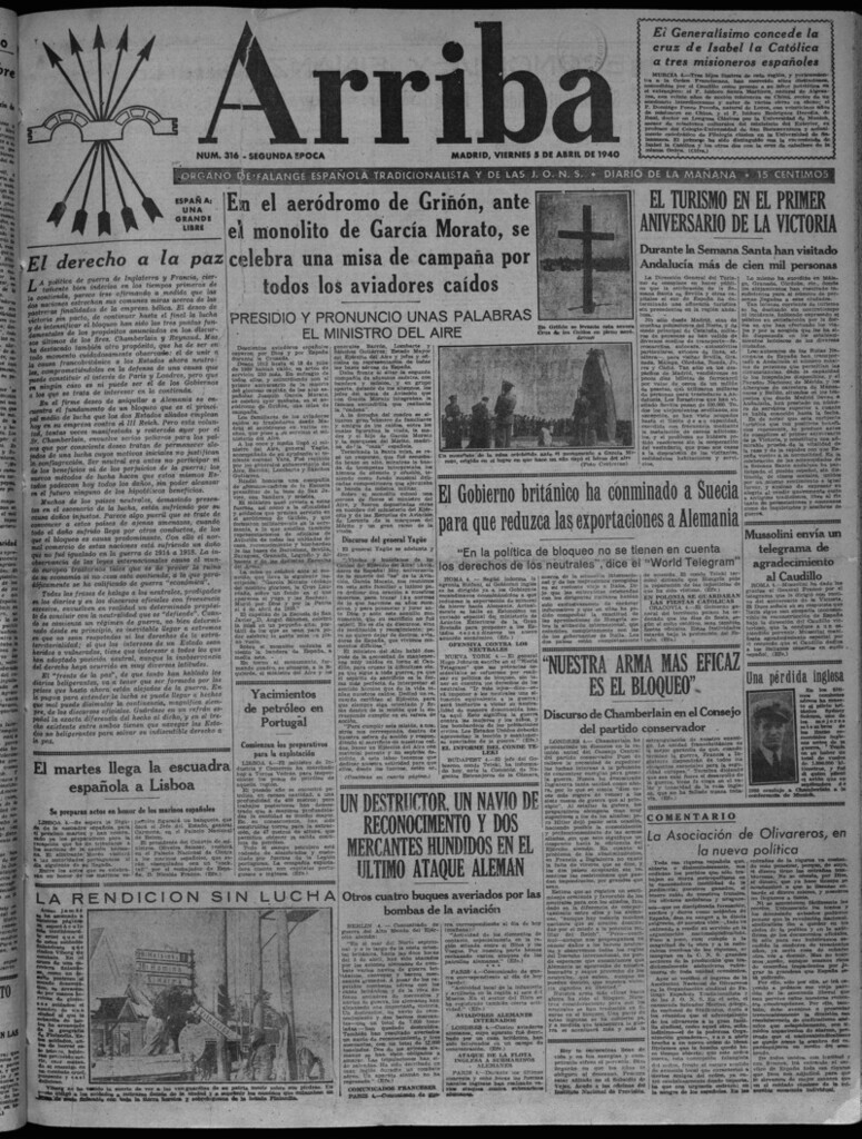 Miniatura de Arriba del 5 de abril de 1940